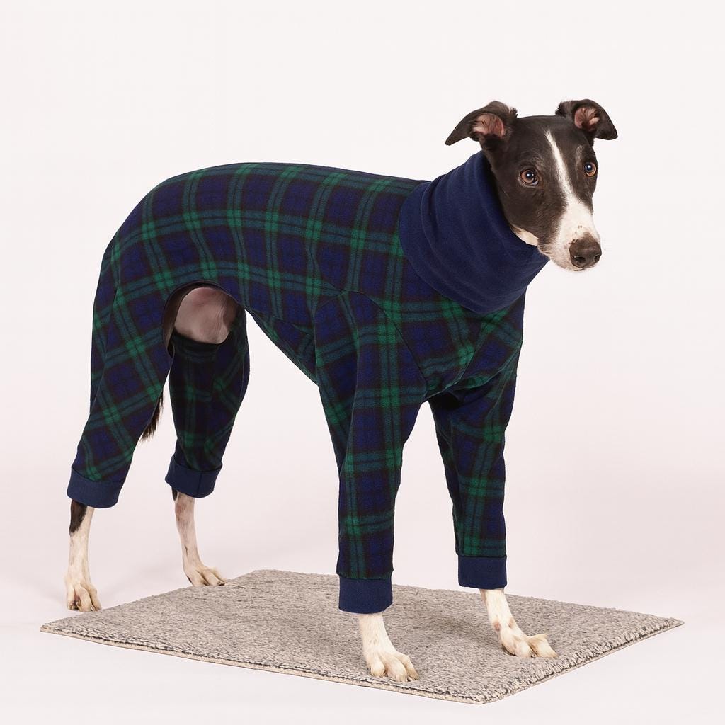 Greyhound, Whippet, Italian Greyhound Polar Fleece Pyjamas - Image 2