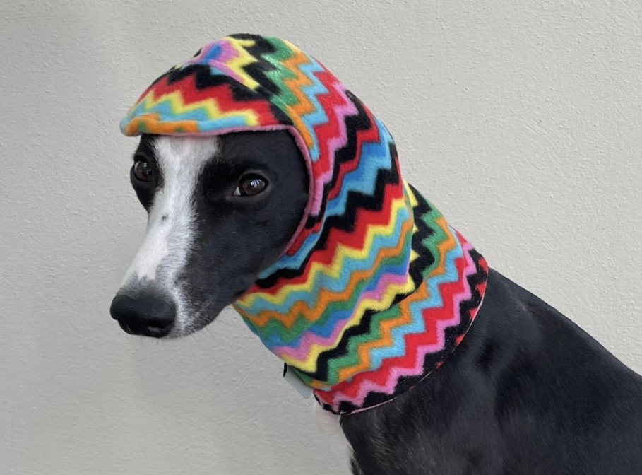 Polar Fleece Whippet & Greyhound Snood Hat – Soft, Warm Neck Warmer for Sighthounds - Image 7